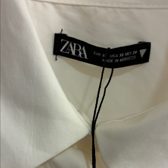 NWT Zara White Cropped Top in Sz XS - Picture 6 of 14